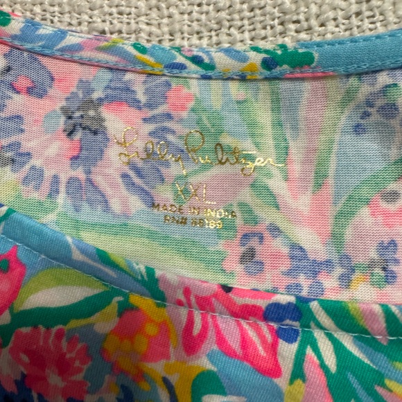 Lilly Pulitzer Vibrant Pattern Long Sleeve Dress XXL - Picture 8 of 8